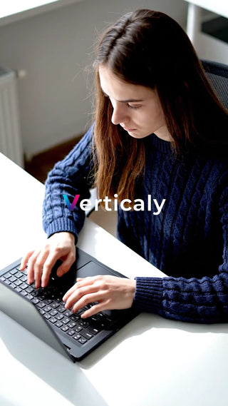 PCに向かう女性、集中する姿