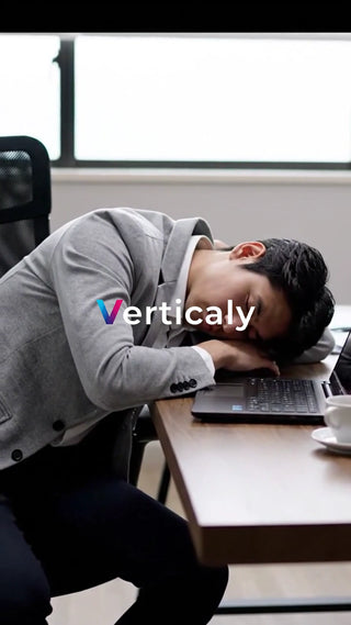 疲労困憊、デスクで居眠り