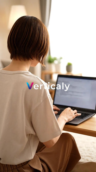 PC作業、集中する女性