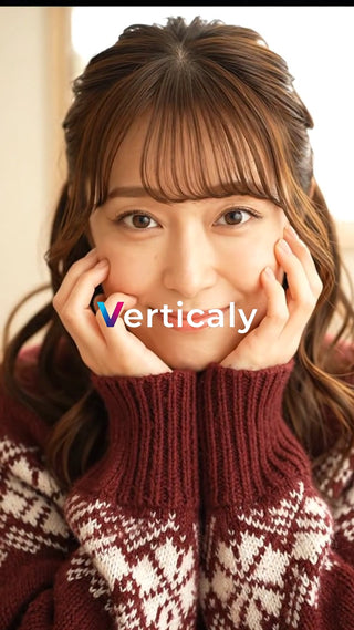 頬杖をつく女性、笑顔が素敵