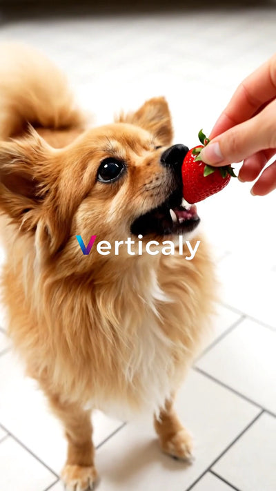 犬とイチゴ、美味しそう