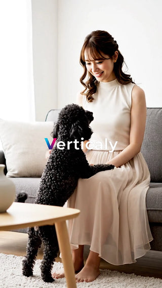 愛犬と女性の穏やかな時間