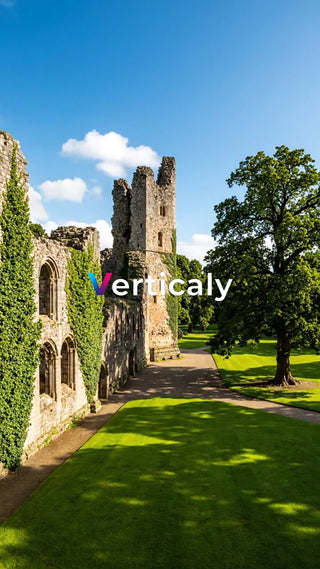 古城の石壁と緑