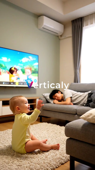赤ちゃん、テレビに夢中