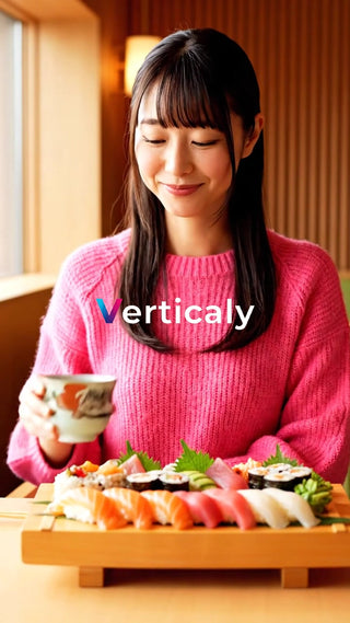 寿司と笑顔の瞬間