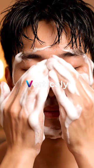 洗顔フォームの泡、気持ち良い