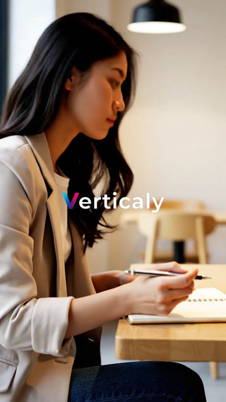 ノートにペンを走らせる女性