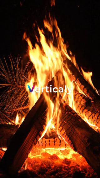 燃え盛る焚き火