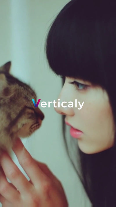 Gentle time between cat and woman
