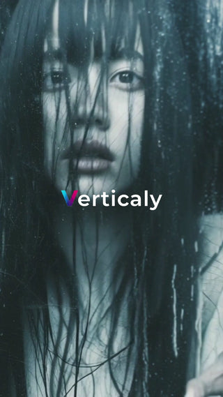 濡れた髪の女性、憂いを帯びて