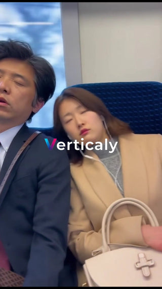 電車で眠る女性、穏やかな時間