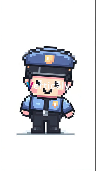 ピクセルアートの警察官
