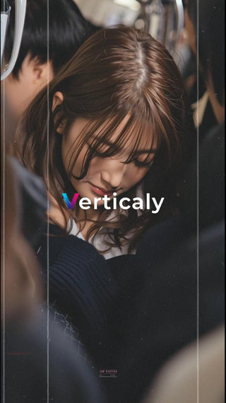 人混みの中、疲れた表情