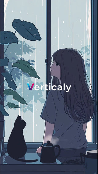 雨の日の窓辺、猫と過ごす