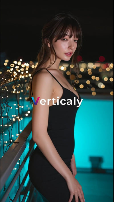 夜のテラス、輝く光の中で