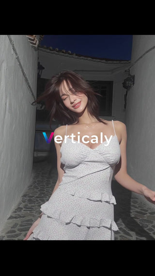 白いワンピースの女性