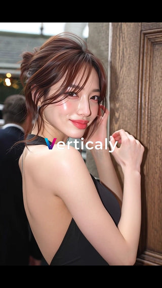 美白肌、黒ドレスの女性