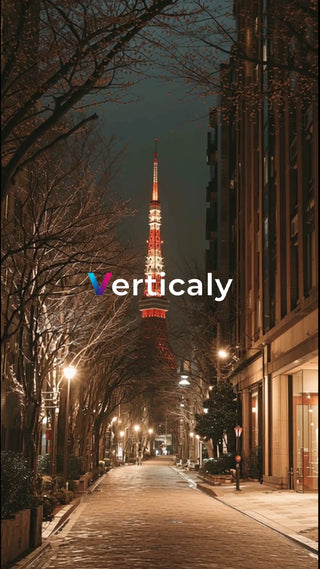 都会の夜、東京タワーを望む