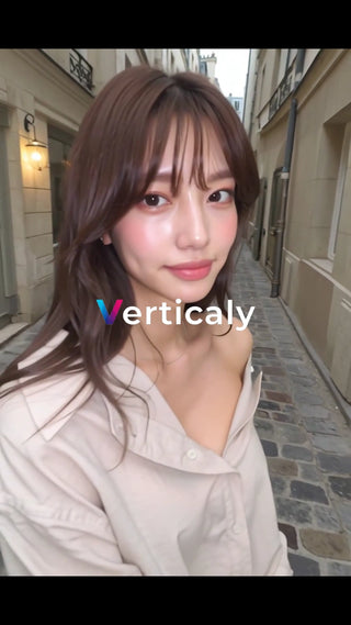 街並みを歩く女性