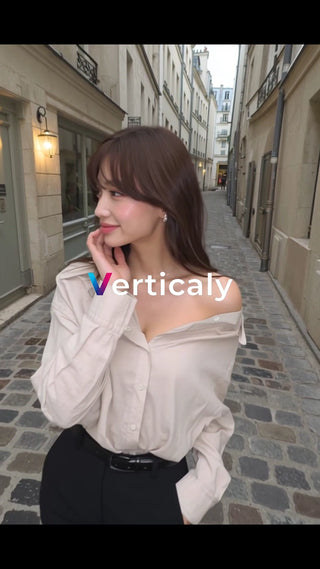 街並みを歩く女性