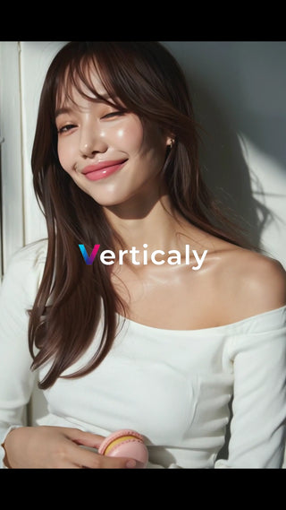 微笑む女性、輝く肌