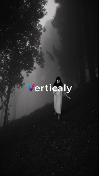 霧の中を歩く女性