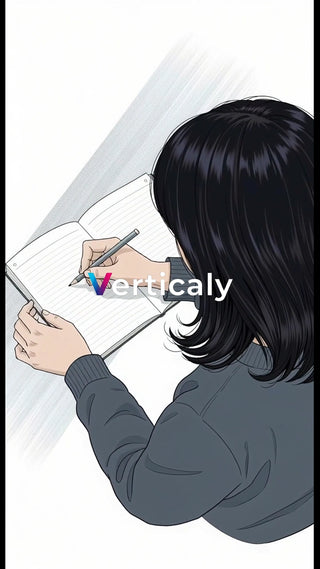 ノートにペンを走らせる女性