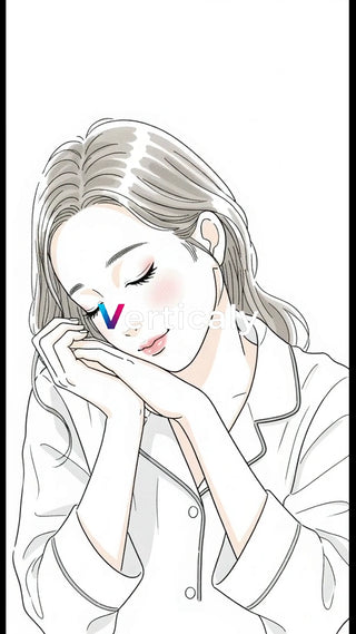 穏やかな眠りの女性