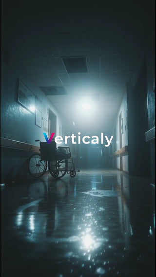 薄暗い病院の廊下