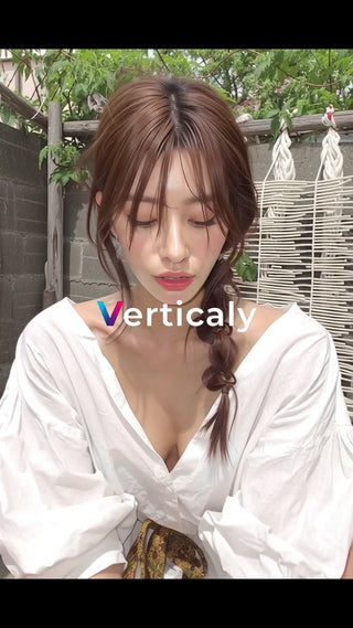 白いブラウス、輝く女性