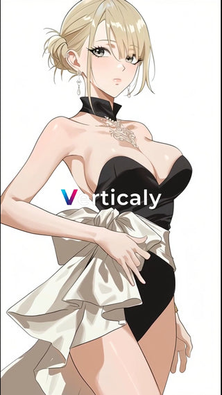 黒ドレスの美女