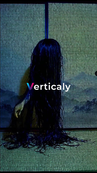 黒髪が揺れる、ホラーな雰囲気