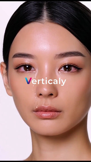 涙を流す女性、横顔