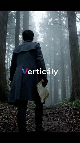 森の中を歩く男性