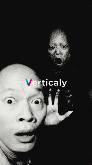 恐怖の顔、迫る手