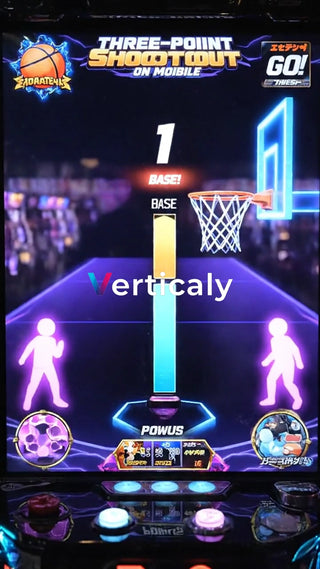 バスケゲーム、シュートの瞬間
