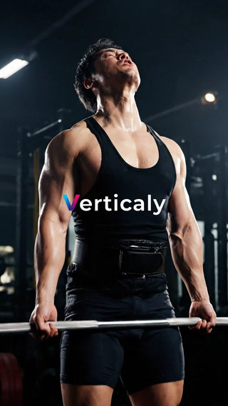 力強くバーベルを持ち上げる