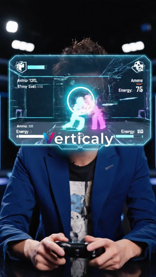 ゲーム画面を操作する男性