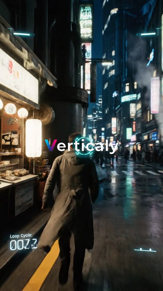 都会の夜、歩く男性