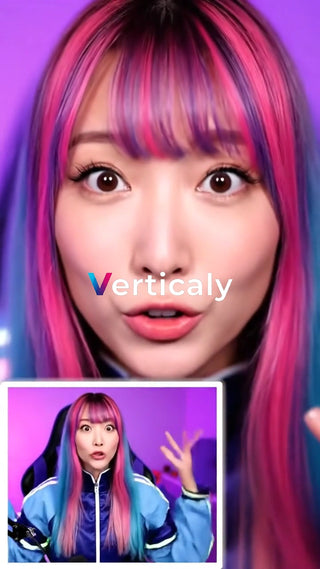 派手髪女子の驚き顔