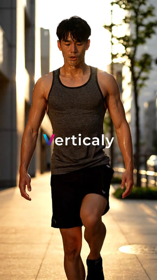 ランニング、都会の夕暮れ