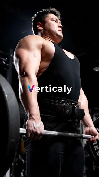 力強くバーベルを持ち上げる