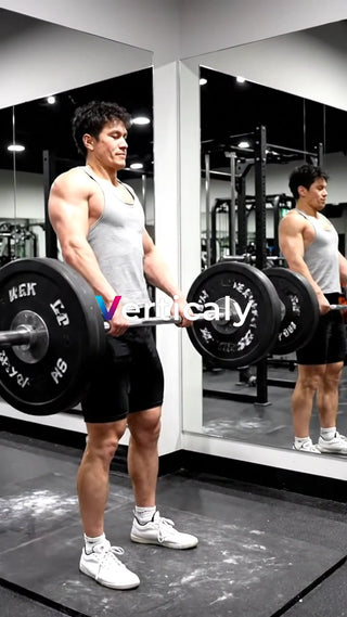 バーベルを持ち上げる男性