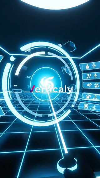 VR空間で操作する男性