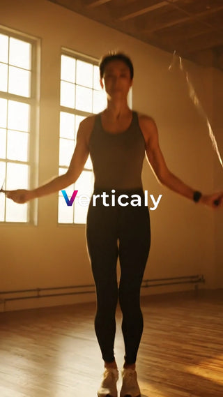 縄跳びをする女性