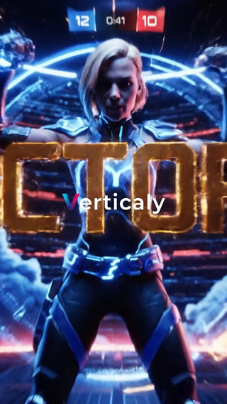 勝利を掴む女性