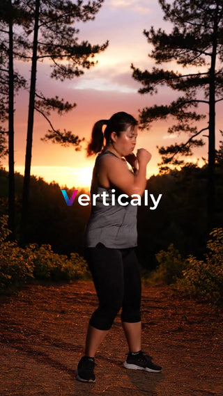 夕焼け空の下、ボクシング