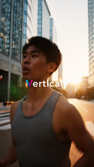 都会を走る、爽やかな男性