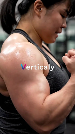 力強くポーズを決める女性