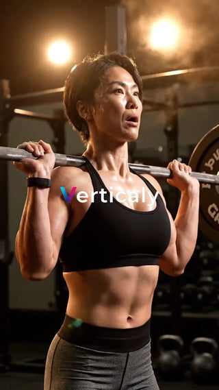 懸命にスクワットする女性